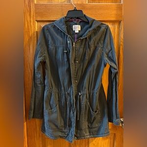 Mossimo zip up light jacket in dark grey L